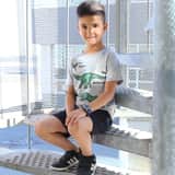 Urban Story Jongenshorloge met blauwe PU leren band