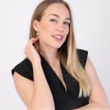 9 Karaat oorhangers bal met kristal