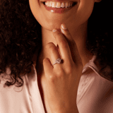 Ring, 925 Silber, Herz mit Zirkonia