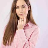 Stainless steel roséplated ring met kristal voor dames