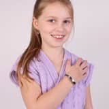 Edelstahl Spritzplatte grau Lederarmband mit Kristall