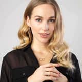 14 karaat gouden ketting met hanger cirkels voor dames