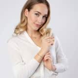 Bicolor-Ohrringe, 585 Gold, Zirkonia