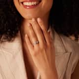 14 K witgouden dubbele ring 20 diamanten 0,10ct