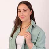 Ring aus rotvergoldetem Edelstahl mit Kristall