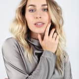 Zweifarbiger Ring, 585 Gold, mit Diamant
