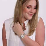Regal mesh horloge met zilverkleurige band
