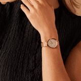 Regal Armbanduhr mit rosafarbenem Mesh-Armband
