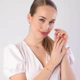 Silberne Halskette Herz rotvergoldet