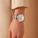 Donna Mae Dames Horloge Zilverkleurig