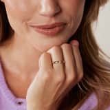 14 karaat geelgouden ring solitair met zirkonia