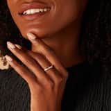 14 Karaat geelgouden ring met 16 diamanten 0,10ct