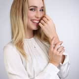 Entourage-Ring, 585 Gelbgold, Diamant 0,09 kt