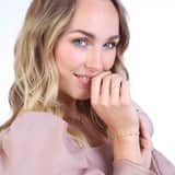 14 karaat geelgouden ring entourage 7 diamanten 0,06ct