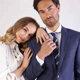Zilveren goldplated liefdesring Cordoba met zirkonia voor dames