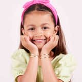 9 Karaat bewerkte kinderbangle