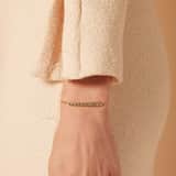 Zilveren goldplated tennisarmband met kristal voor dames