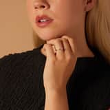 14 Karaat geelgouden ring met 10 diamanten 0,08ct