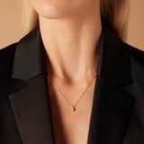 Kette aus 375 Gold mit Zirkonia-Anhänger, 4 mm