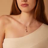 Zilveren ketting&hanger zoetwaterparel gedraaid