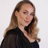 14 karaat geelgouden oorknoppen wit&blauwe zirkonia voor dames