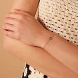 Armband aus 925 Silber, Lotus mit Zirkonia