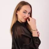 14 Karaat geelgouden bangle ovaal