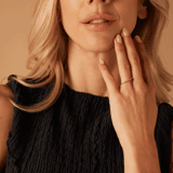 Zilveren ring goldplated met rij zirkonia