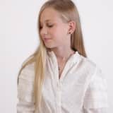 Kinderohrringe, 925 Silber, Hundepfote mit Kristall
