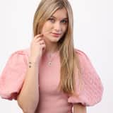 Zilveren ketting&hangers Romeinse krans