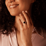 Zilveren ring Gemstone black onyx