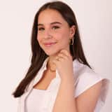 Vergoldete Halskette aus Edelstahl/Mesh mit Kristall