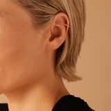 Zilveren goldplated earcuff met zirkonia voor dames