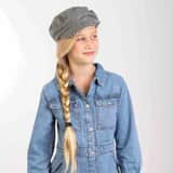 Zilveren kinderketting dolfijn aqua kristal