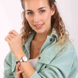 PU DA Edelst. Armband Silber 50 m WR