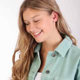 Zilveren goldplated earcuff met zirkonia voor dames