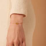 Zilveren armband gold graveer hart