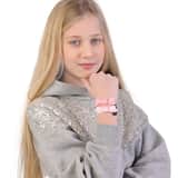 Roze kinderrekarmband met hanger meisje