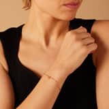 Stainless steel armband gold graveer hart fuchsia emaille