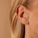 Helix-Piercing, Edelstahl, vergoldet, 2-reihig, Kugel/glatt