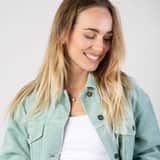 Zilveren goldplated ketting met hanger met zirkonia voor dames