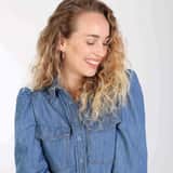 Zilveren goldplated oorbelhanger met geboortesteen voor dames