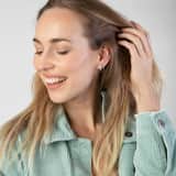 Zilveren earcuff gourmetschakel