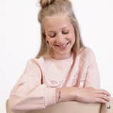 Zilveren kinderarmband ster met witte zirkonia