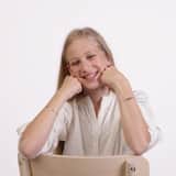 Zilveren goldplated kinderarmband plaat