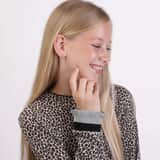 Zilveren kinderoorbellen goldplated vlinder met zirkonia