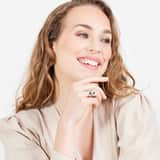 Gerecycled stainless steel ring Rosamonde