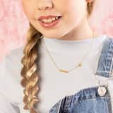 Zilveren goldplated kinderketting met hanger