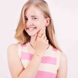 Zilveren goldplated kinderring