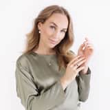Gerecycled zilveren ring dog tag met zirkonia